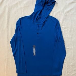 A/X Men’s Pima Cotton Pullover Hooded LS Shirt S